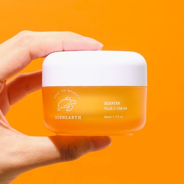 【官方正品🏆】【買一送一】韓國SCENEARTH 🐢海龜 柚子乳霜50ml 保濕修護 亮白滋潤 快速出貨
