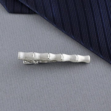 純銀竹節領帶夾 925純銀
