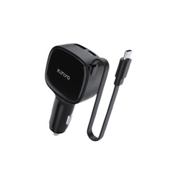 【KINYO】40W自帶線車用PD充電器 CU-85