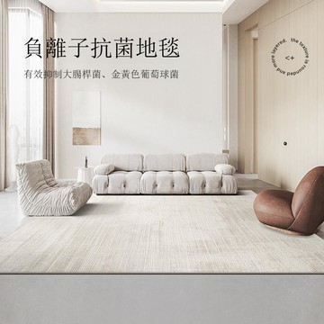 北博億奶油風抗菌地毯客廳輕奢高級極簡侘寂風沙發茶幾毯[DD190109]