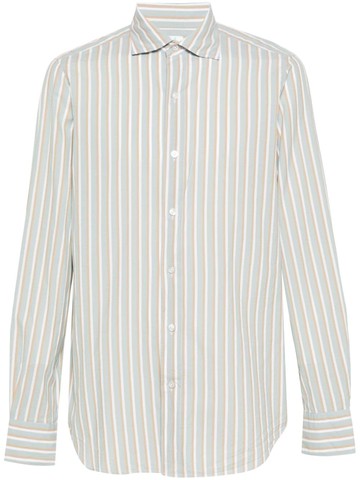 Finamore 1925 Napoli - Tokio striped cotton shirt - men - Cotton - M - Green