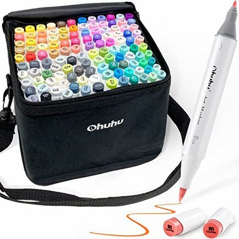 Ohuhu 筆タイプ 1色 マーカーペン 筆先 筆 細字 ふでタイプ ブレンダーペン付き イラストマーカー 鮮やか 手帳 イラスト 色塗 通販 Lineポイント最大0 5 Get Lineショッピング