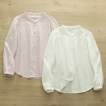 ＊ORead＊日系純棉雙紗立領長袖襯衫(2色M~XL)