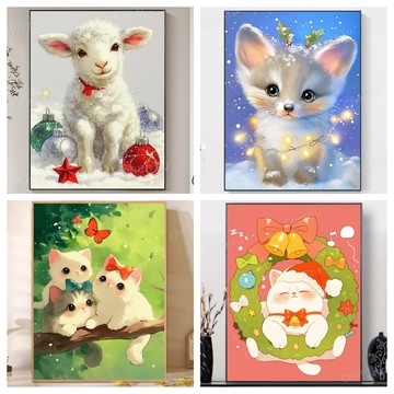 💛盒裝💛台灣現貨💛 DIY鑽石貼畫 新款5D鑽石畫 滿鑽 黏鑽畫 水鑽貼畫 手工點鑽畫 聖誕 手作 大幅 立體貼鑽畫