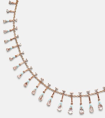 Kamyen Golden Drop 18kt rose gold necklace with diamonds