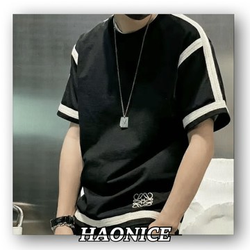 【HAO NICE】西班牙精品 Loewe 上海經銷商 刺繡logo織帶短袖 短T 套裝