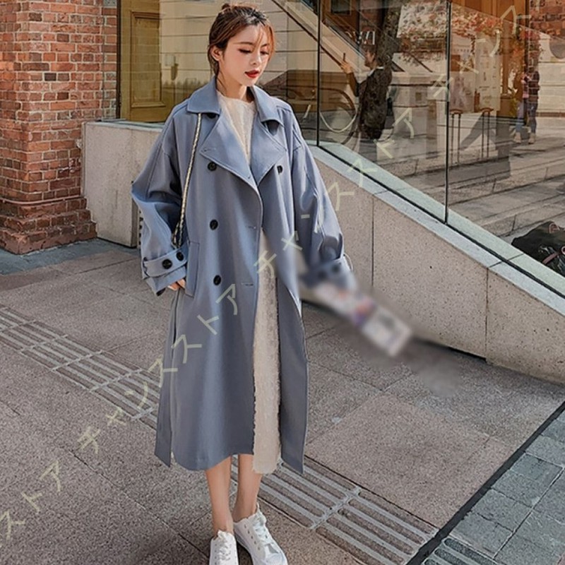 スプリングコート 大きめ襟 長袖 レディース トレンチ コート シングル ロング丈 美ライン ベーシック ロングコート カジュアル おしゃれ 着痩せ 可愛い 通勤 通販 Lineポイント最大0 5 Get Lineショッピング