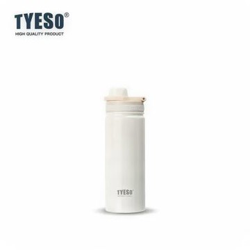 新款 TYESO 戶外運動水壺 600ml大容量保溫杯 防漏旋轉杯蓋附提手保溫杯 日式直款保溫杯 辦公休閒保溫杯 車載杯