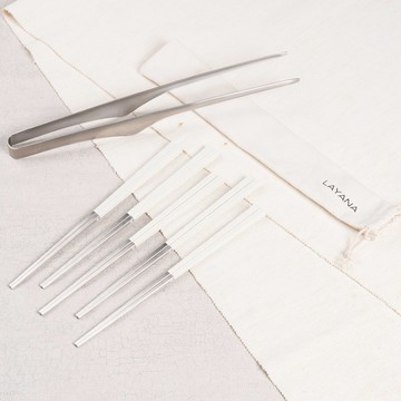 寶筷316不鏽鋼(5雙入)+ 304不鏽鋼公筷夾 23cm棕