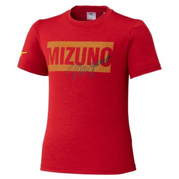 MIZUNO 美津濃 短袖上衣 童裝 男童 女童 運動 紅 32JAC42162