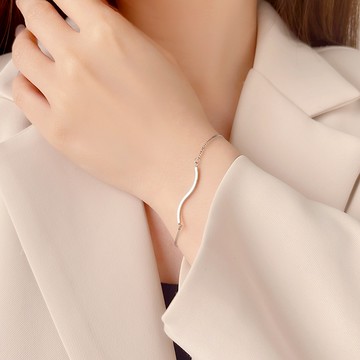 [全純銀.手鍊] 漣漪 金色/銀色【UME】抗敏放心戴 S925純銀手鏈