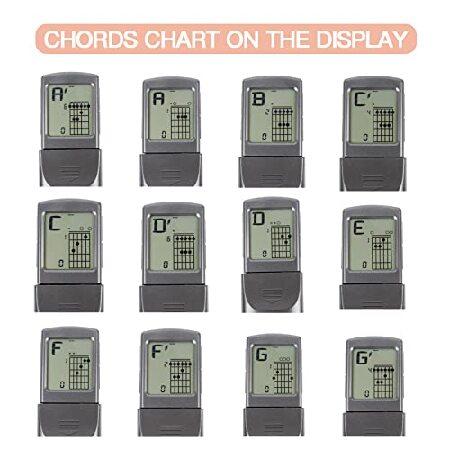 Gueiddi Guitar Trainer, Digital Chords GuitarTraining tool with Rotatable Chart Screen for Beginner