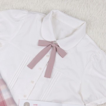 熱賣爆款夢見電子兔 jk純色係長柄領結女學生製服襯衫領花酒紅藏青手作 FLFV