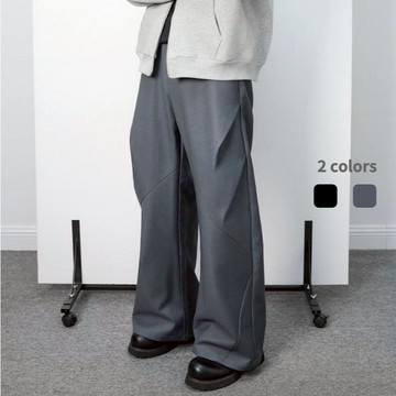 【衣衫倉庫】寬褲 西裝褲 兩色 寬鬆 闊腿版型 西裝寬褲 休閒長褲