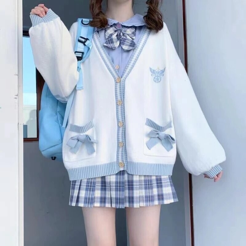 4枚セットJK制服上下セット長袖プリーツスカートセーラー服ニット ...