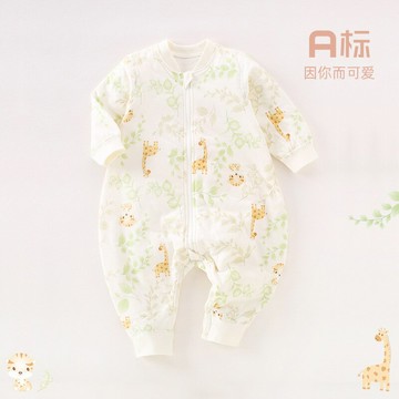 嬰兒睡袋秋冬季a類寶寶睡衣拉鏈式防踢被無骨40g夾棉嬰兒分腿睡袋鑫弘-萌寶童裝可開發票