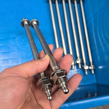 M12不锈钢中轴小牛九号前轮中轴平叉中轴电动车改装配件