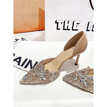 裸色性感高跟鞋女細跟2026年新款春夏季女士中空名媛網紅配裙單鞋