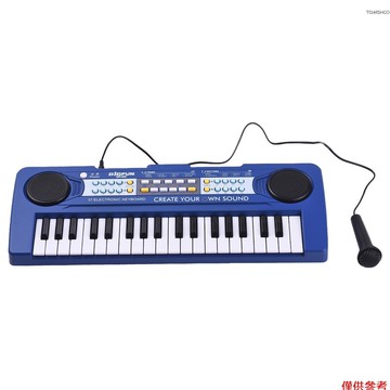Winn BIGFUN 37 鍵電子鍵盤鋼琴 8 音 8 節奏 4 打擊樂 6 演示雙揚聲器樂器帶麥克風雙電源模式便攜式