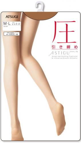 ATSUGI（厚木）ASTIGU（Asutigu）長襪（耐壓）黑色M-L