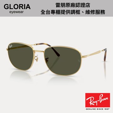 Ray Ban｜RB3754-001/31 橢圓金屬太陽眼鏡【葛洛麗雅眼鏡】