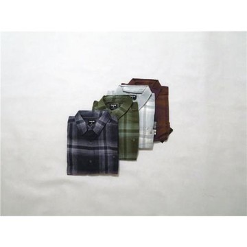 美式加州復古拼色格子長袖襯衣打底混紡男士襯衫運動滑板街舞大碼