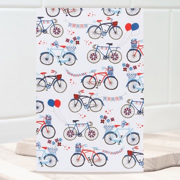 《NOW》純棉擦拭布-園遊單車-- 廚房抹布 清潔布 擦拭布