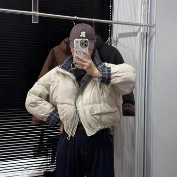 免運-韓係跟單！複古文藝洋氣款2025秋冬羽絨款外套女
