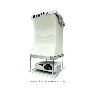 PJ-05 電動投影機升降架/輕便型剪刀式昇降機/行程60公分/載重20kg/鋁質三面支撐/附遙控器/台灣製