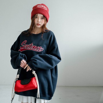 現貨★圓領撞色刺繡英字棉質上衣(共2色)0106 【NR2947】