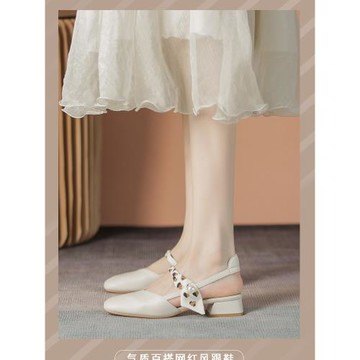 粗跟瑪麗珍小皮鞋女2025秋季新款法式珍珠復古軟底單鞋配裙子鞋子