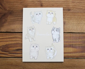 【信紙】 夢幻貓四色信紙(卡其)18614