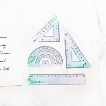 【龍品文創】筆樂 TD7191 極光套尺-藍