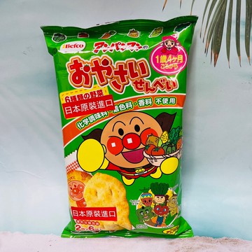 潼漾小舖 日本 befco 栗山 麵包超人 野菜仙貝 野菜米果 46g 6種野菜 不使用化學調