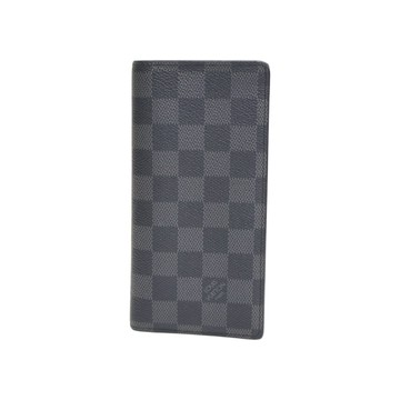 LOUIS VUITTON LV 路易威登 黑色 棋盤格帆布 Alexandre 兩折 長夾 N61063 【二手名牌BRAND OFF】
