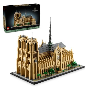 LEGO 21061 巴黎聖母院 Notre-Dame de Paris  重現弧形後部、鐘塔、玫瑰窗和中央尖塔的經典地標  1盒