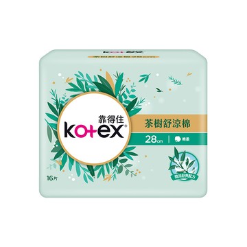 [箱購]靠得住茶樹舒涼棉28cm16PC片 x 24PC包/箱