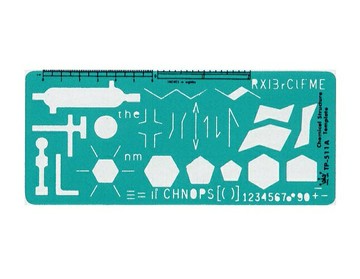 Life 徠福 TP-511A 化學符號定規 (73 x 171 x 0.8mm)【APP滿額下單10%點數(單一帳號最高1000點)】4/30止