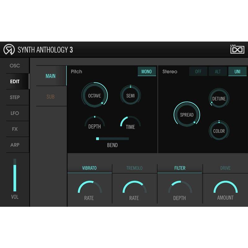 UVI Synth Anthology -シンセサイザー音源