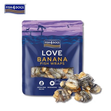 即期良品 海洋之星FISH4DOGS 珍愛營養點心 魚皮香蕉 100g 2入