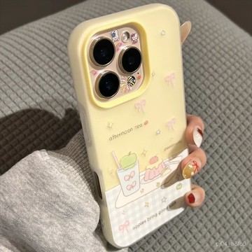 新品】【店鋪熱銷】夏日飲品適用蘋果iPhone16plus/14promax手機殻13/12果凍/15/11/x