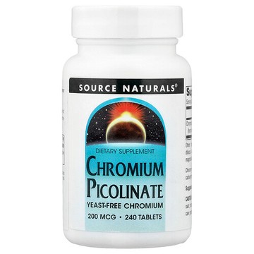 Source Naturals, 吡啶甲酸鉻，200微克，240片