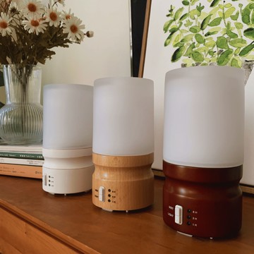 台灣24H出貨【暖光款．定時香氛機－贈生活之木油性精油】木紋香氛機 水氧機 薰香機 精油機 香薰機 情人節禮物 生日禮物