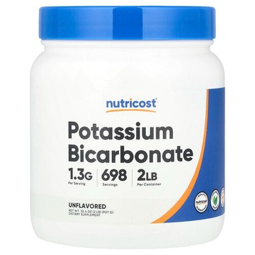 Nutricost, 碳酸氫鉀，原味，32.4 盎司（907 克）