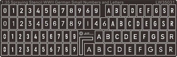 【JZHOBBY】AM-WORKS LW35031 1/35 德 小號數字及字母漏噴模板