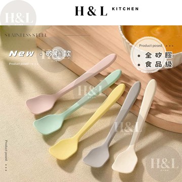 【全矽膠點心勺】矽膠餐具 矽膠小湯匙 馬卡龍繽紛布丁匙 布丁湯匙 甜點湯匙 甜點湯匙 布丁匙 布丁叉  蛋糕刀叉