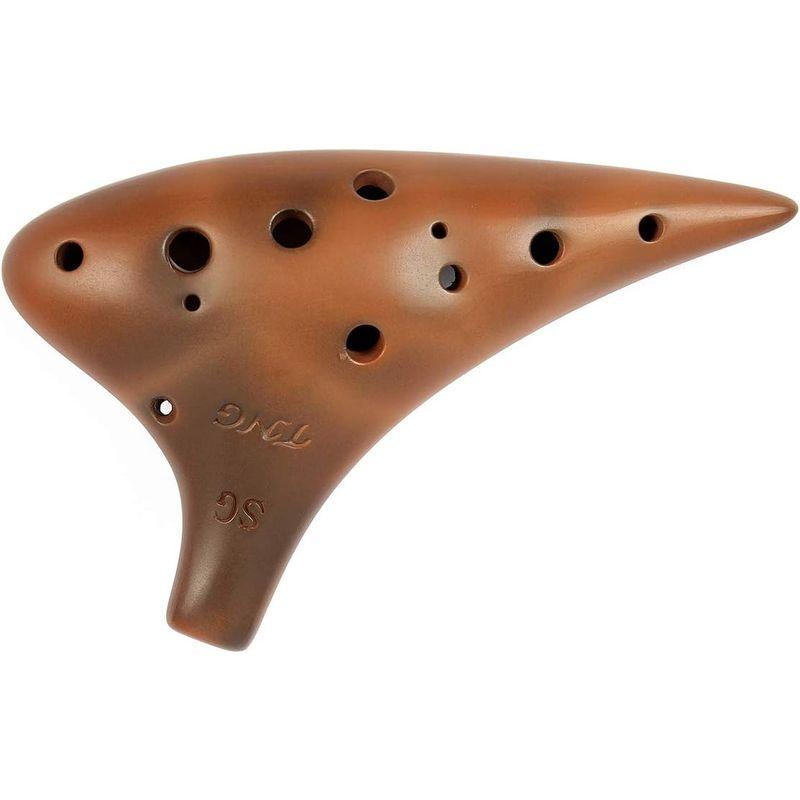 TNG オカリナ 楽器 12穴 シングル ソプラ G調 紫砂赤土 SG ocarina 管吹奏