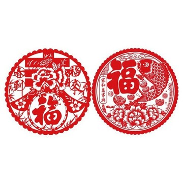 [福利商品]29-10_小麥購物福字春字春聯2件組L2003 春到福來+家和萬事興, 28 x 28cm, 紅色, 1組
