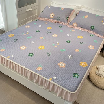 乳膠涼席冰絲席三件套床笠款1.8m床夏季可機洗水洗防滑空調軟席子