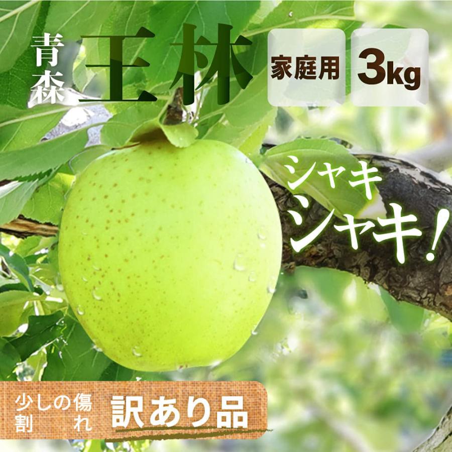 りんご 王林 3kg （約8玉〜14玉入り）2023年産 青森県産りんご ご家庭用 訳あり 産地直送 工藤農園